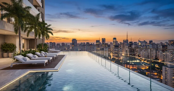 Cartão de compartilhamento do lançamento Faena · Itaim, com a foto do empreendimento recortada em 1200 por 630.